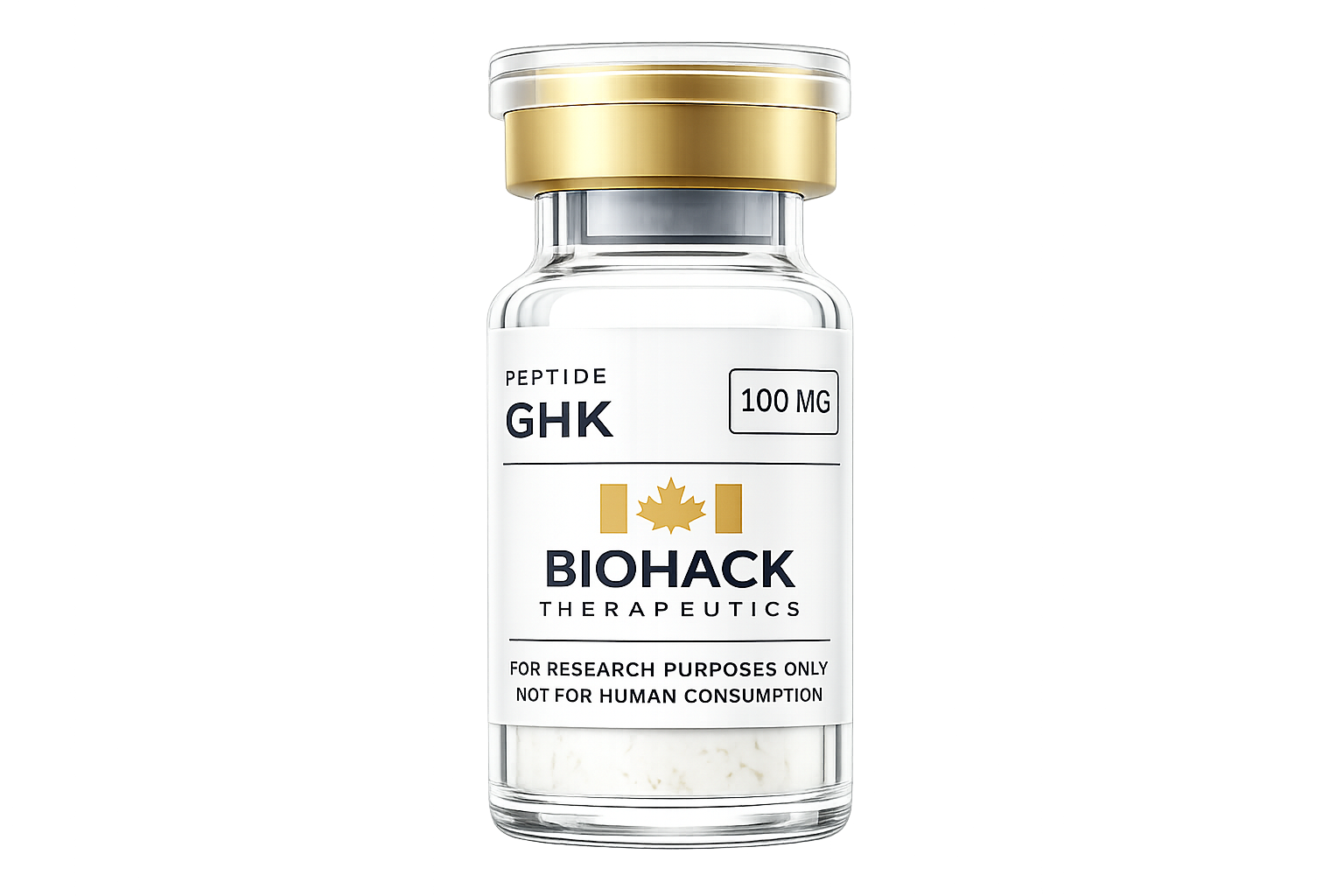 Biohack Therapeutics GHK-Cu research vial, 100mg