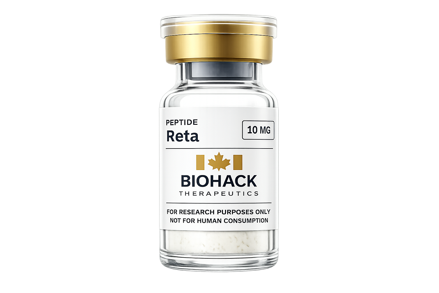 Biohack Therapeutics Retatrutide research vial, 10mg